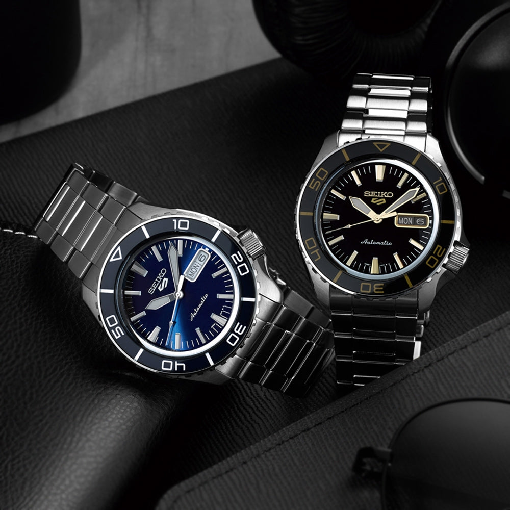 Seiko 5 Sports Automatic Blue Dial Silver Steel Strap Watch for Men - SRPK97K1 Buy Now By Seiko