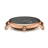 Daniel Wellington Classic Petite Melrose Black Dial Rose Gold Mesh Bracelet Watch For Women - DW00100217 Buy Now By Daniel Wellington