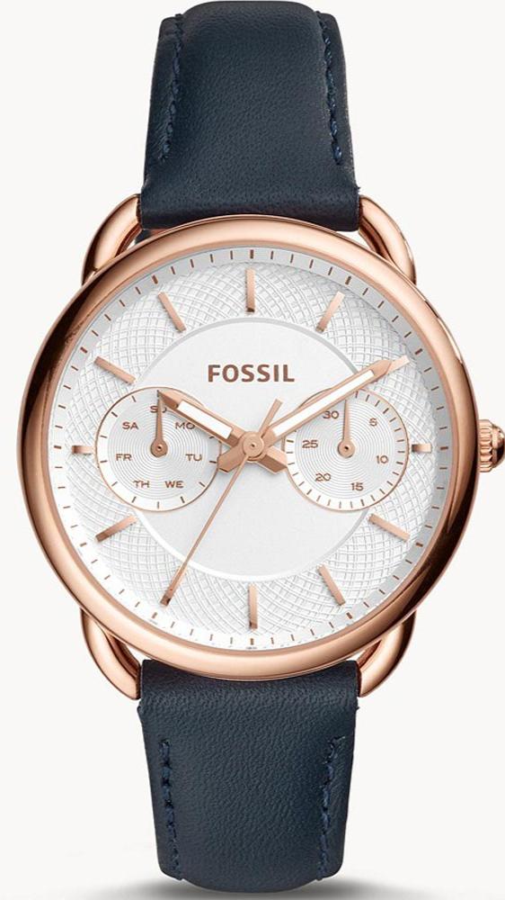 Fossil Tailor White Dial Blue Leather Strap Watch for Women - ES4260 Buy Now By Fossil
