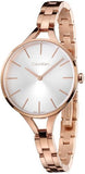 Calvin Klein Graphic Silver Dial Rose Gold Steel Strap Watch for Women - K7E23646 Buy Now By Calvin Klein