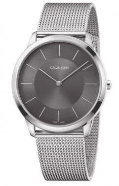 Calvin Klein Minimal Grey Dial Silver Mesh Bracelet Watch for Men - K3M21124 Buy Now By Calvin Klein