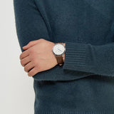 Fossil Minimalist Off White Dial Brown Leather Strap Watch for Men - FS5306 Buy Now By Fossil