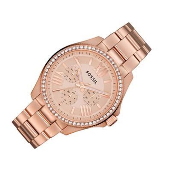 Fossil Cecile Rose Gold Dial Rose Gold Steel Strap Watch for Women - AM4483 Buy Now By Fossil