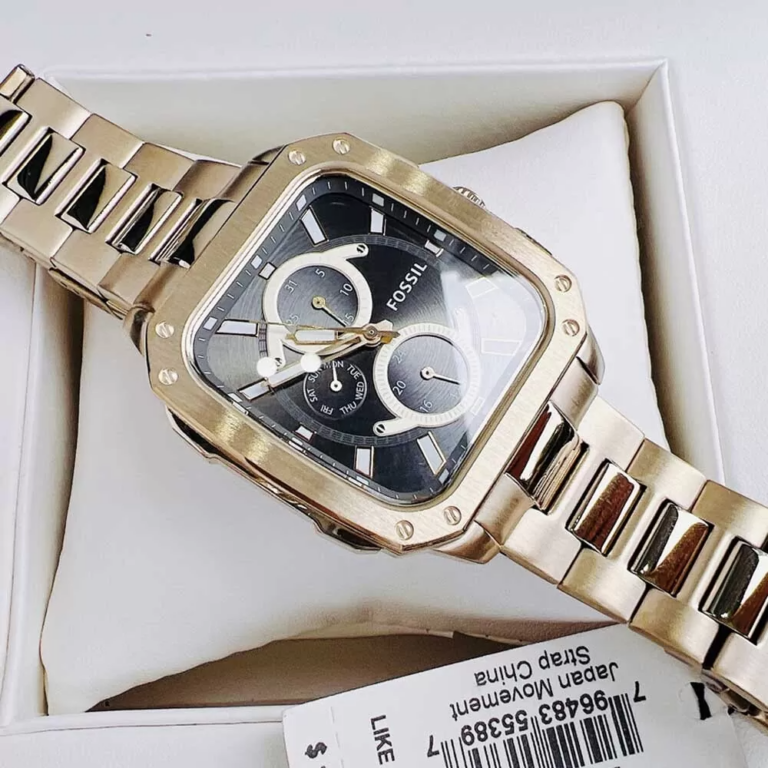 Fossil Inscription Multifunction Black Dial Gold Steel Strap Watch for Men - BQ2656 Buy Now By Fossil