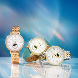 Fossil Jacqueline Analog Moonphase Mother of Pearl White Dial Rose Gold Steel Strap Watch for Women - ES5165 Buy Now By Fossil