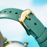 Fossil Jacqueline Analog Moonphase Mother of Pearl White Dial Green Leather Strap Watch for Women - ES5168 Buy Now By Fossil