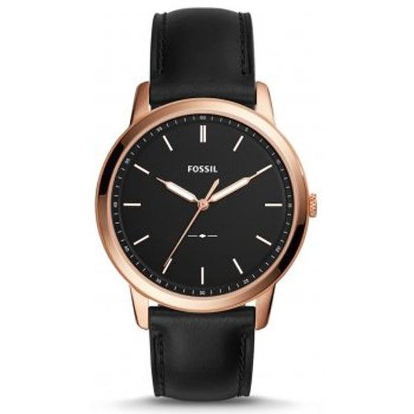 Fossil The Minimalist Black Dial Black Leather Strap Watch for Men - FS5376 Buy Now By Fossil