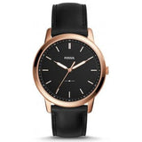 Fossil The Minimalist Black Dial Black Leather Strap Watch for Men - FS5376 Buy Now By Fossil