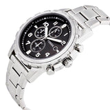 Fossil Dean Chronograph Black Dial Silver Steel Strap Watch for Men - FS4542 Buy Now By Fossil