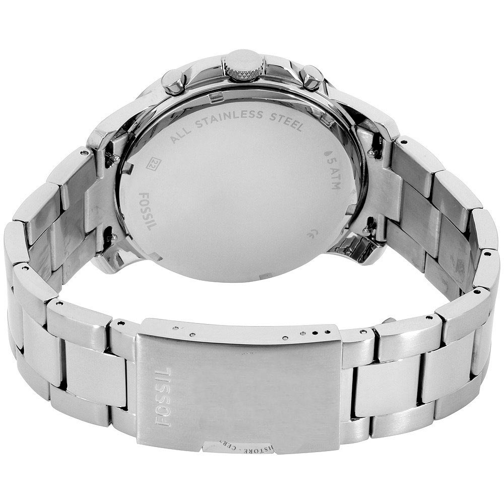 Fossil Grant Sport Chronograph Black Dial Silver Steel Strap Watch for Men - FS5236 Buy Now By Fossil