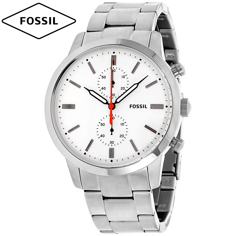 Fossil Townsman White Dial Silver Steel Strap Watch for Men - FS5346 Buy Now By Fossil