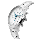 Fossil Neutra Chronograph White Dial Silver Steel Strap Watch for Men - FS5433 Buy Now By Fossil