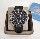 Fossil Bannon Multifunction Black Dial Black Silicone Strap Watch for Men - BQ2494 Buy Now By Fossil