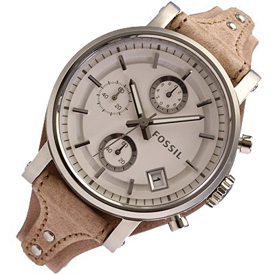 Fossil Boyfriend Chronograph White Dial Brown Leather Strap Watch for Women - ES3625 Buy Now By Fossil