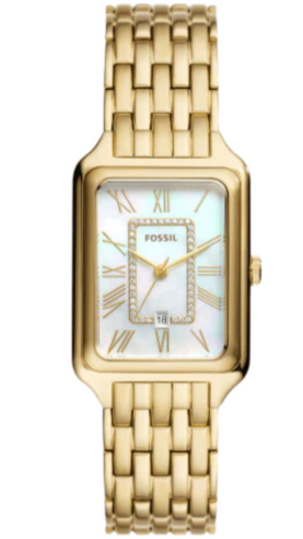 Fossil Raquel Three Hand Mother of Pearl Dial Gold Steel Strap Watch For Women - ES5304 Buy Now By Fossil