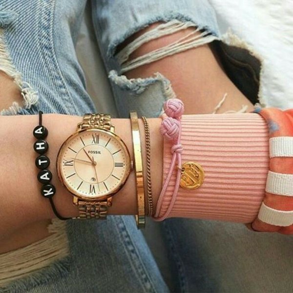 Fossil Jacqueline Rose Gold Dial Rose Gold Steel Strap Watch for Women - ES3435 Buy Now By Fossil