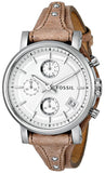 Fossil Boyfriend Chronograph White Dial Brown Leather Strap Watch for Women - ES3625 Buy Now By Fossil
