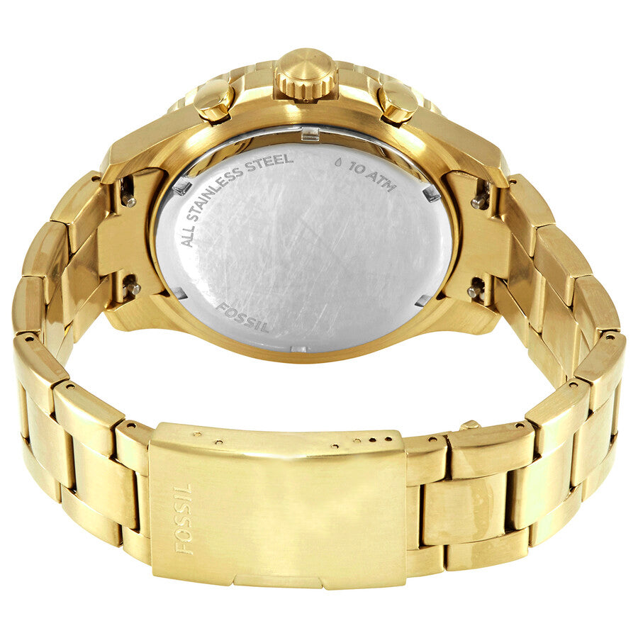 Fossil FB-03 Chronograph Black Dial Gold Steel Strap Watch for Men - FS5727 Buy Now By Fossil