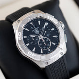 Tag Heuer Aquaracer Chronograph Black Dial Black Rubber Strap Watch for Men - CAY1110.FT6041 Buy Now By Tag Heuer