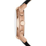 Fossil Grant Chronograph Grey Dial Black Leather Strap Watch for Men - FS5085 Buy Now By Fossil