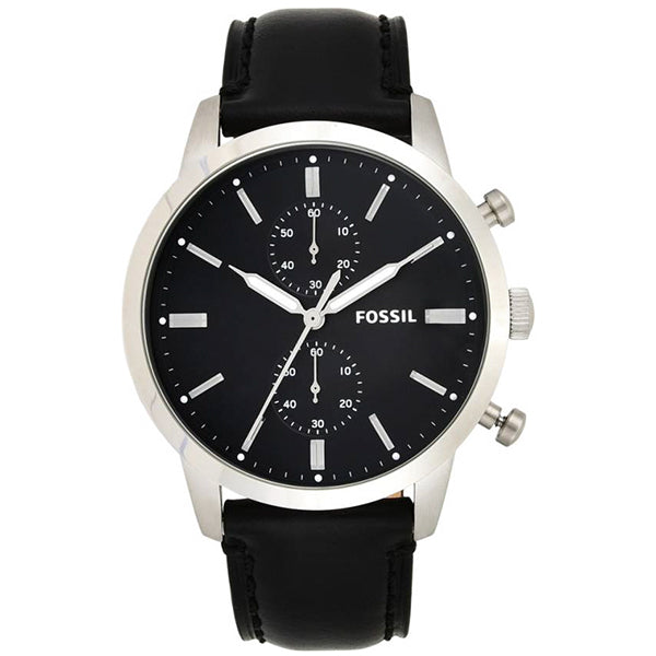 Fossil Townsman Multifunction Black Dial Black Leather Strap Watch for Men - FS5396 Buy Now By Fossil