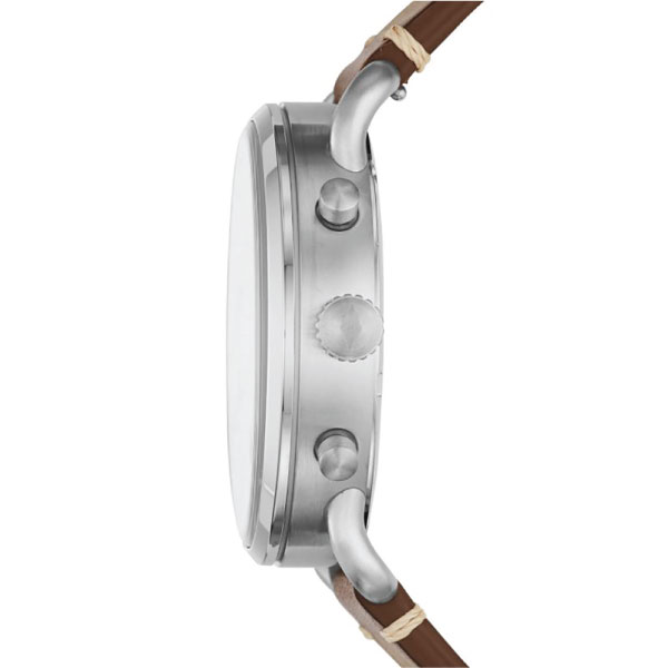 Fossil The Commuter White Dial Brown Leather Strap Watch for Men - FS5402 Buy Now By Fossil