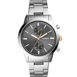 Fossil Townsman Chronograph Grey Dial Silver Steel Strap Watch for Men - FS5407 Buy Now By Fossil