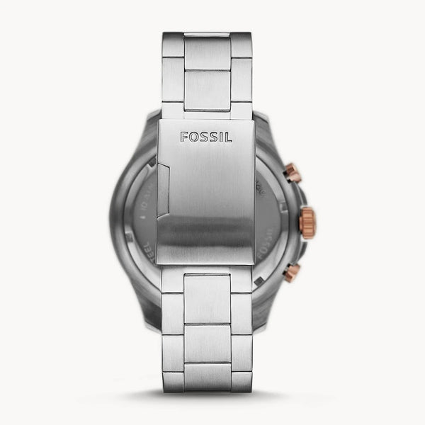 Fossil FB-03 Chronograph Black Dial Silver Steel Strap Watch for Men - FS5768 Buy Now By Fossil