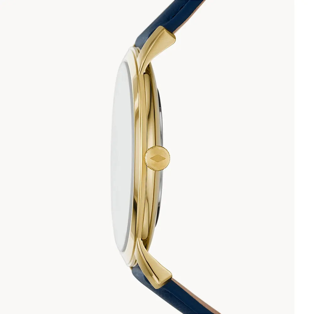 Fossil The Minimalist 3H Analog Blue Dial Blue Leather Strap Watch for Men - FS5789 Buy Now By Fossil