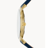 Fossil The Minimalist 3H Analog Blue Dial Blue Leather Strap Watch for Men - FS5789 Buy Now By Fossil