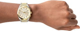 Fossil Everett Chronograph Gold Dial Two Tone Steel Strap Watch for Men - FS5796 Buy Now By Fossil