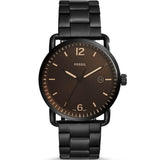 Fossil The Commuter Brown Dial Black Steel Strap Watch for Men - FS5277 Buy Now By Fossil