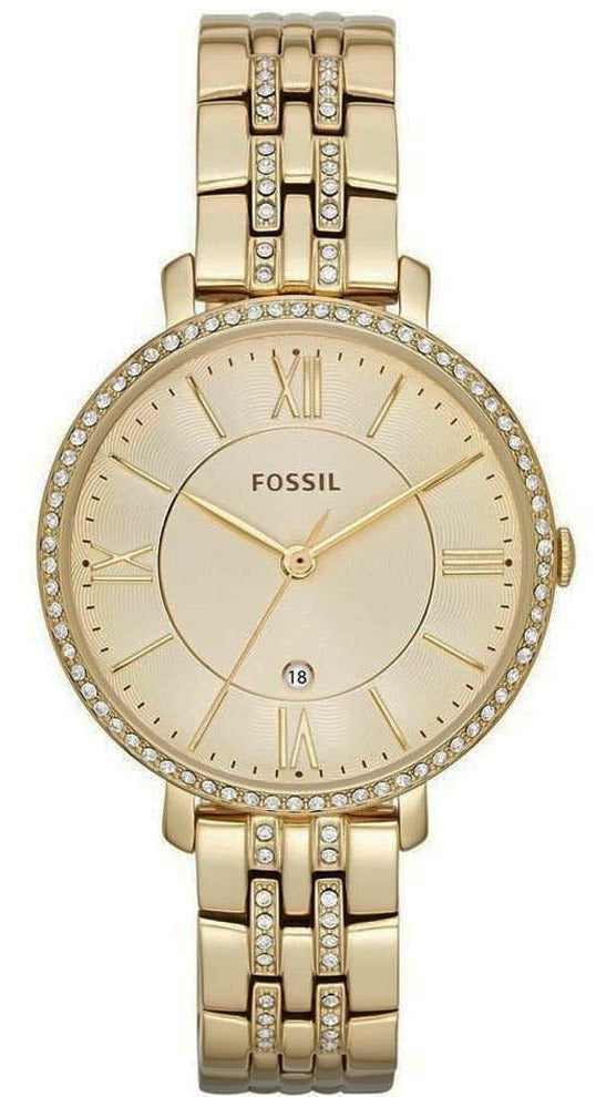 Fossil Jacqueline Gold Dial Gold Steel Strap Watch for Women - ES3547 Buy Now By Fossil