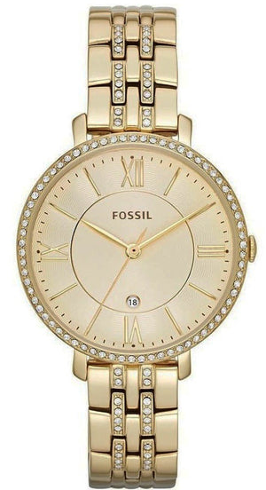 Fossil Jacqueline Gold Dial Gold Steel Strap Watch for Women - ES3547 Buy Now By Fossil