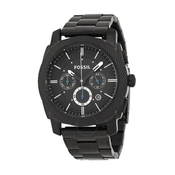 Fossil Machine Chronograph Black Dial Black Steel Strap Watch for Men - FS4552 Buy Now By Fossil