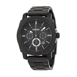 Fossil Machine Chronograph Black Dial Black Steel Strap Watch for Men - FS4552 Buy Now By Fossil