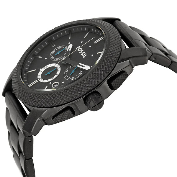 Fossil Machine Chronograph Black Dial Black Steel Strap Watch for Men - FS4552 Buy Now By Fossil