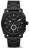Fossil Machine Chronograph Black Dial Black Steel Strap Watch for Men - FS4552 Buy Now By Fossil