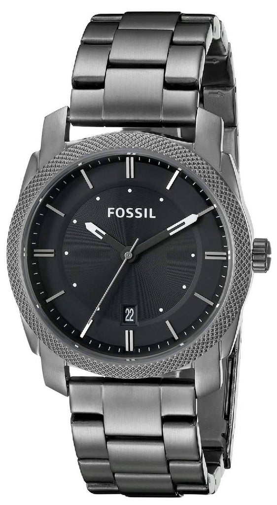 Fossil Machine Chronograph Black Dial Grey Steel Strap Watch for Men - FS4774 Buy Now By Fossil