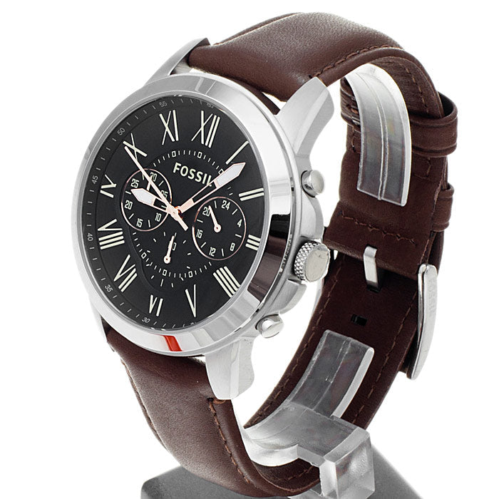 Fossil Grant Chronograph Black Dial Brown Leather Strap Watch for Men - FS4813 Buy Now By Fossil