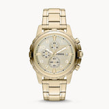 Fossil Dean Chronograph Champagne Dial Gold Steel Strap Watch for Men - FS4867 Buy Now By Fossil