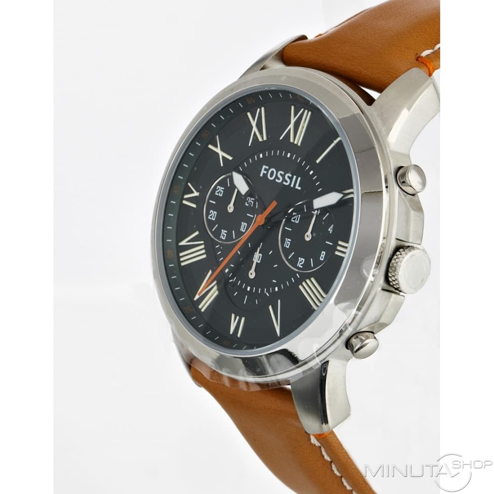 Fossil Grant Chronograph Green Dial Brown Leather Strap Watch for Men - FS4918 Buy Now By Fossil