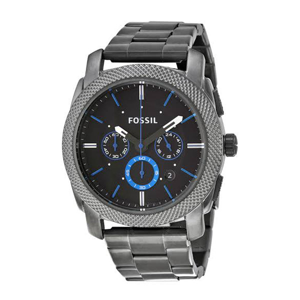 Fossil Machine Chronograph Brown Dial Grey Steel Strap Watch for Men - FS4931 Buy Now By Fossil