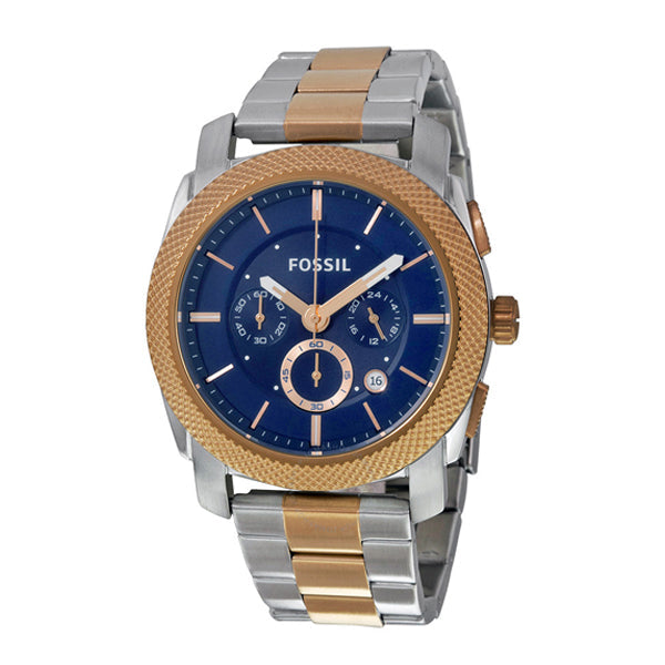 Fossil Machine Blue Dial Two Tone Steel Strap Watch for Men - FS5037 Buy Now By Fossil