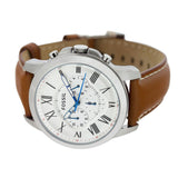 Fossil Grant Chronograph White Dial Brown Leather Strap Watch for Men - FS5060 Buy Now By Fossil