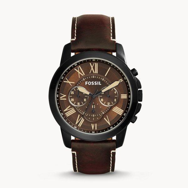 Fossil Grant Chronograph Brown Dial Brown Leather Strap Watch for Men - FS5088 Buy Now By Fossil