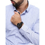 Fossil Neutra Chronograph Black Dial Black Leather Strap Watch for Men - FS5503 Buy Now By Fossil