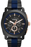 Fossil Machine Chronograph Black Dial Two Tone Steel Strap Watch for Men - FS5164 Buy Now By Fossil