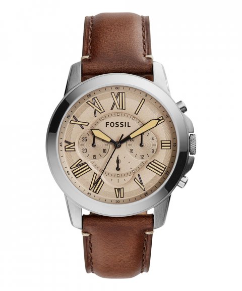 Fossil Grant Chronograph Brown Dial Brown Leather Strap Watch for Men - FS5214 Buy Now By Fossil