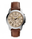Fossil Grant Chronograph Brown Dial Brown Leather Strap Watch for Men - FS5214 Buy Now By Fossil